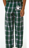 Green Bulldog Flannel PJS - YOUTH SIZES